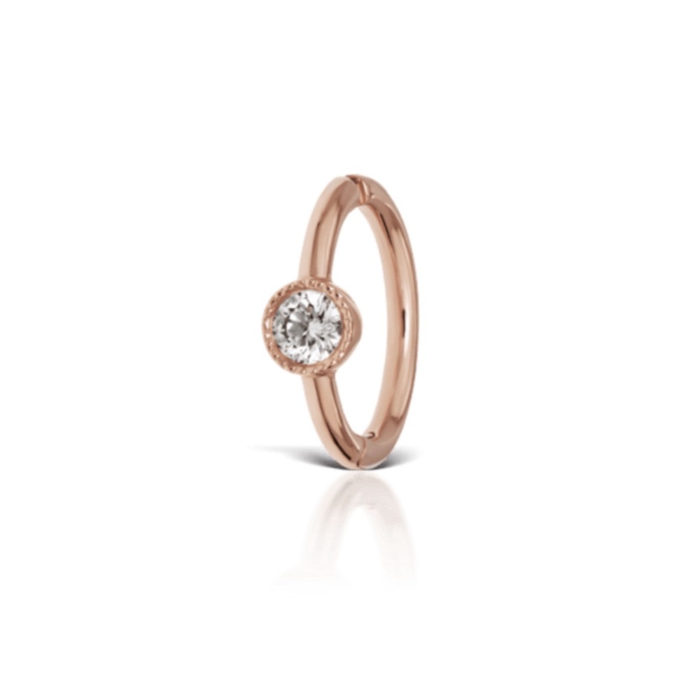 MARIA TASH Scalloped Diamond Hoop Earring